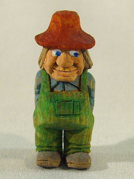 JW013 Miniature Hillbilly in green shirt Unsigned