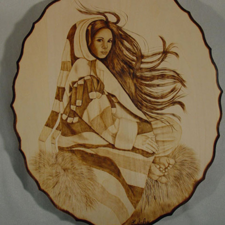 JW044 Woodburning Linda Sales Signed