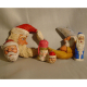 JW084 Santa Ornament - Jim Barker, Signed, 2" Mini Ornament - Signed CM, 1" Sleeping Moon Santa - Unsigned, 4" Crescent Santa - Signed with initials, 4" Blue Santa - Signed with initials, 3" Flat Plane Santa - Unsigned, 2"