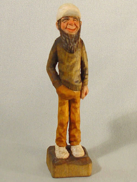 KW040 - Skinny Guy in White Hat by Katie Williams unsigned