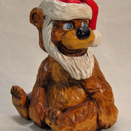 KZ048 Sitting Santa Bear Jerry Reinhardt Signed