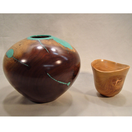 SE013 Pair of Bowls Al Snell Large bowl is signed