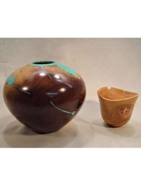 SE013 Pair of Bowls Al Snell Large bowl is signed