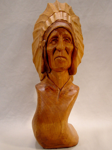 SP040 - Indian Bust by Charlie (C. Max) Winstead Signed