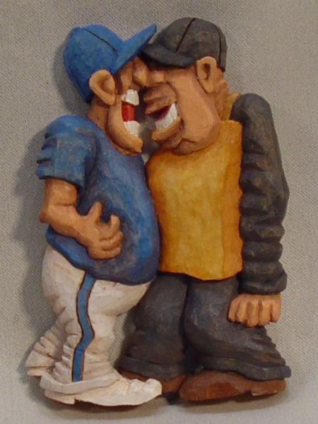 TB019 Umpire and Coach Arguing Relief Jim Stewart Converse Signed