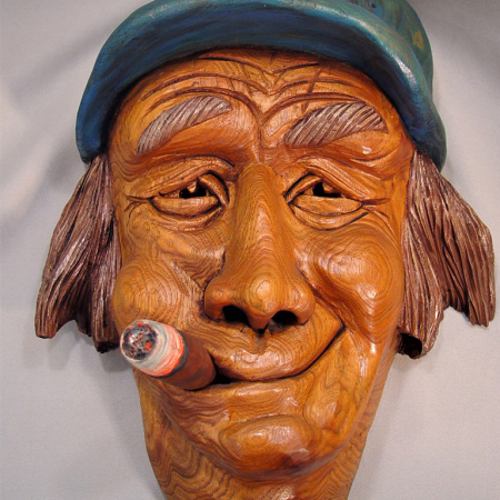 TB090 Mask (man with cigar) Don Morris Signed