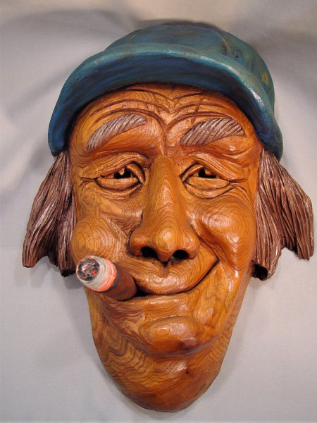 TB090 Mask (man with cigar) Don Morris Signed