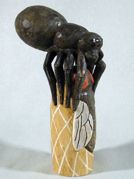 TR021 Spider Cane Topper Jim Maxwell Signed