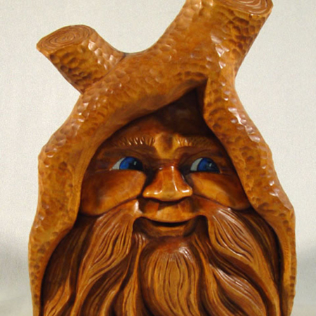 TR035 Spirit Face in Log George Goatey