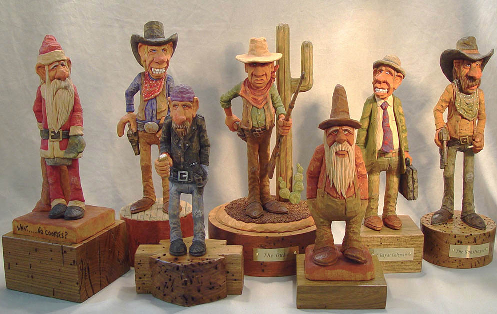 Randy Landen Woodcarving Group Carvings