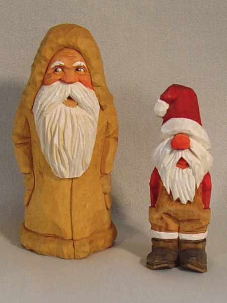 JW075 - Gold Santa by Gary Falin and Santa by Ron Wells