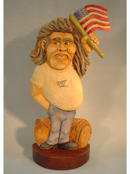 EC214 Man with Flag Relief by Harley Schmitgen