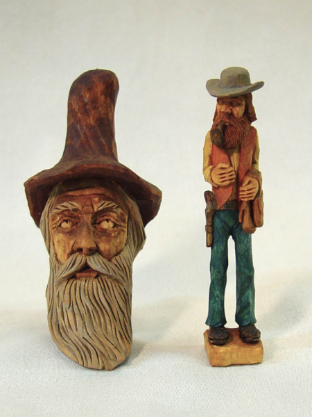 EC266 Cowboy with Pipe and Mountain Man Shelf Sitter by Don Mertz