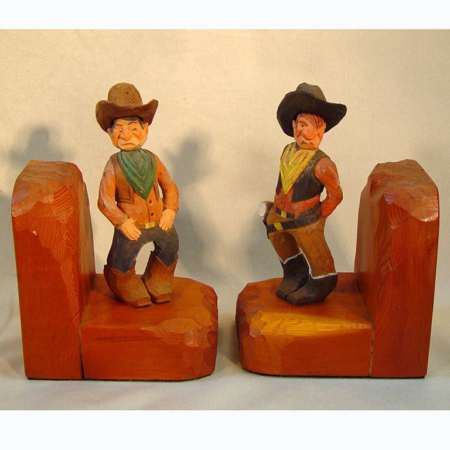 EC437 Cowboy Bookends Unsigned