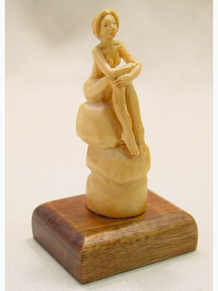 NB025A Nude girl on rock by Adina Huckins