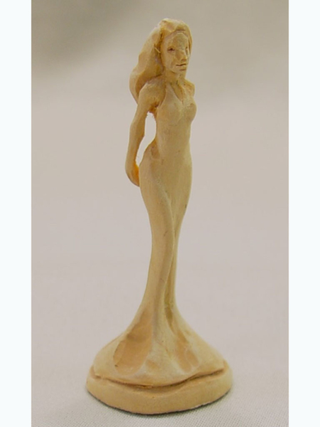 NB026A Girl in evening gown by Adina Huckins