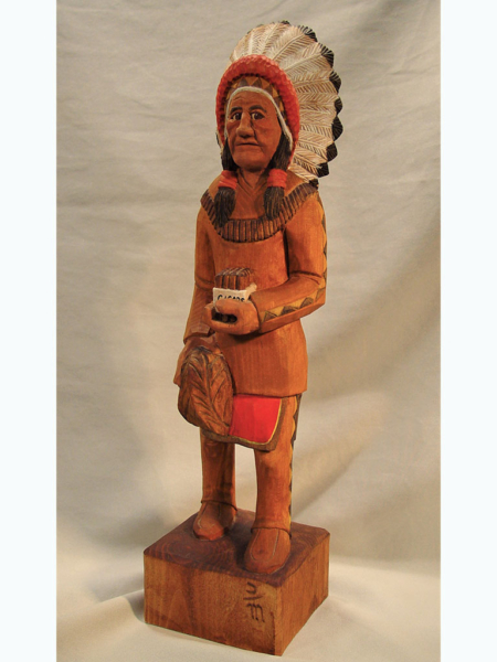TR044 Cigar Store Indian signed by Chuck Smith