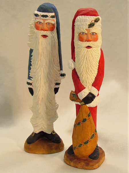 TR050 Pair of Santas signed by Ira Simmering