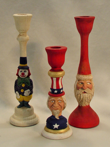 TR051 Holiday Candle Holders signed by Easley