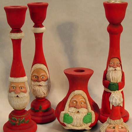 TR052 Easley Santas signed by Easley