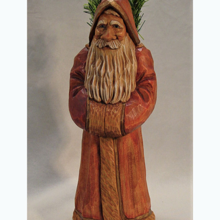 TR063A Santa with Trees Signed by Marty Dolphens