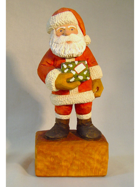 TR065 Santa with Present Signed by Jim Maxwell